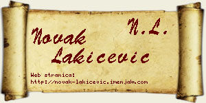 Novak Lakićević vizit kartica